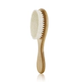 Natural beechwood baby hairbrush with soft wool bristles for scalp massage - Large Wool Brush