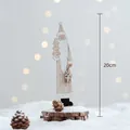 Figurine de Père Noël en bois de 20cm avec socle rond pour décoration de table de Noël - Père Noël-20cm