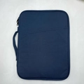 Dunkelblaue Laptoptasche mit Twill-Gewebe und Seitengriff für geschäftliche Reisen - 11" / Marineblau