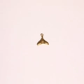 Golden stainless steel whale tail pendant for DIY necklace with textured finish - Mermaid Tail (Single Pendant)