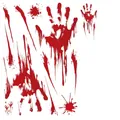 Halloween bloody handprint and blood drip wall stickers set for spooky party decoration - Blood Handprint Style B