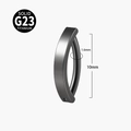 Massief G23 titanium navelpiercing met 10mm gebogen staafje en gepolijste afwerking - 1.6x10mm / Zwart