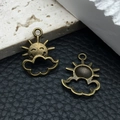 Antique bronze alloy sun and cloud charms for DIY necklaces and bracelets making - Sun 7727 Antique Bronze 16x20mm