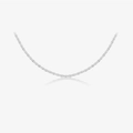 Minimalist S925 sterling silver flat mesh necklace chain in polished silver finish - Platinum-296 (Silver Exquisite Thin Chain)