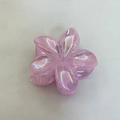 Pink translucent hibiscus flower hair claw clip with pearlescent finish for women - Frangipani Hair Clip / Pack of 12 (8x7x4cm) / Colorful Pale Pink