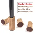 Protezioni per gambe di sedie in maglia marrone con feltrini per gambe da 6-18cm - Adatto per Perimetri di 6-17cm / Beige Ispessito