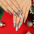 JP2680-Grey White Glitter Rhinestone