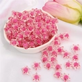 Pink and clear frosted acrylic star-shaped beads for DIY jewelry making and crafts - Pink Transparent Star (83pcs)