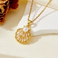 Gold Fan Shape Pearl Style (T010)