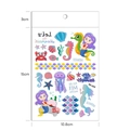 Tatouages temporaires pour enfants sirènes et créatures marines aux couleurs rose et bleu - Sirène Laser (WE-006)