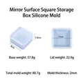 Molde de silicona para caja de almacenamiento cuadrada con tapa para resina epoxi DIY - Molde de Caja de Almacenamiento Cuadrado