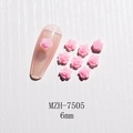 6mm soft pink 3D resin camellia rose charms for DIY nail art decoration and crafts - 6mm / Pink