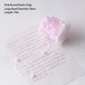Pink pearl bead string roll for DIY decor with 8mm beads and 10m total length - Pink Round Beaded Chain (10m)
