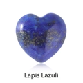 Heart-shaped natural blue Lapis Lazuli crystal stone with gold pyrite flecks - Lapis Lazuli