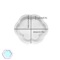 Flower shaped silicone mold for DIY resin storage tray with 14.6cm diameter size - Plum Blossom Tray