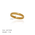 Minimalistischer 18K vergoldeter Titanstahl-Sternring, 2,9mm breit mit klarem Edelstein - US 6 / Stern Ring