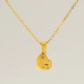 Collana a cuore placcata in oro con lettera H traforata e dettaglio in zircone - Lettera H
