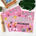 Princess-themed bold and easy coloring book with pink cover and large cartoon illustrations - Princess (TS04-Princess)