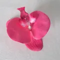 Testa di orchidea artificiale rosa con macchie scure per accessori per capelli DIY - Pellicola 3D Rosa Rosso N. 2 (Piccolo)