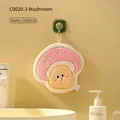Serviette de toilette en polaire corail rose en forme de champignon, 22x20cm - Champignon