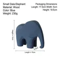 Blue wooden Dala elephant figurine in Nordic style for elegant home decor - Elephant Small - Blue