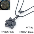 Collier projection patte de chien en acier inoxydable noir avec chaîne serpent - Noir avec Chaîne