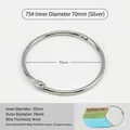 70mm Silver metal loose-leaf binder ring with 550-sheet capacity for binding books - 75# ID 70mm / Silver