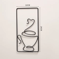 Coffee Cup Wall Hanging Style B - Black