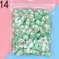 Christmas Santa Claus polymer clay slices in a clear bag for DIY craft decoration - 14-Green Santa
