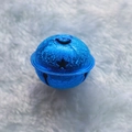 Blue 4cm frosted metal bell with star cutout for DIY crafts and pet collars - Sapphire Blue