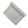 Elegant white pleated satin chiffon scarf with smooth texture and soft drape finish - 180*70cm / Pure White