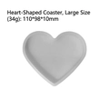 Large heart-shaped silicone coaster mold in gray finish for resin DIY crafts - Large Heart Mold