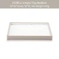 Brushed PU leather jewelry display tray in beige gold for rings and watches 30x20cm - Champagne Beige Medium Double-sided Flat Tray