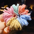Colorful woven elastic hair tie for girls featuring pink green orange and blue braiding - 2# Ribbed Ice Cream Colors