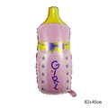 Pink and yellow baby bottle foil balloon with 'it's a GIRL' text for party decoration - Feeding Bottle Pink