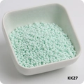 3mm mint green glass seed beads in a white bowl for DIY bracelet jewelry making KK27 - KK27 Mint Green