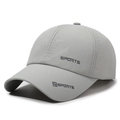 Light grey quick-dry sports baseball cap made of breathable ripstop fabric for outdoors - Adjustable / Light Gray
