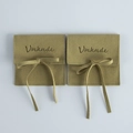 Elegant olive green and mustard yellow microfiber suede jewelry pouches with ties - Army Green