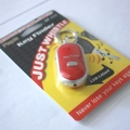 Red wireless key finder with whistle sensor and LED light in retail packaging - Red (Card Package)
