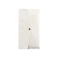 White fabric makeup brush pouch with snap button closure for 12pcs sky blue brush set - White Envelope Bag / White