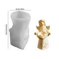 Silicone angel girl mold for resin DIY including height and width size measurements - NO.2 Wing Angel Candle Holder