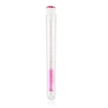 Pink glitter crystal spoolie brush for eyelash extensions in a clear protective tube - Rose Red
