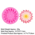 Pink daisy flower silicone mold for fondant baking with floral handicraft dimensions - Daisy Style(15-1084) / Pink