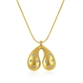 Collier En Or Moulé À 3 Gouttes / 18K