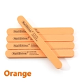 Set of five orange S100/180 washable nail files for professional manicure shaping - Orange