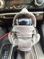 Creative gray velvet car gear shift hoodie cover with black drawstrings and rib cuff - Old Grey