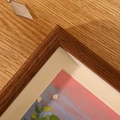 Square dark brown wood grain picture frame featuring a 3D oil painting textured artwork - Hollow Style / 4 inch (13.1*13.1cm) / Coffee Wood