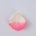 Artificial white rose petal with soft pink gradient edges for wedding decoration - Pink and White
