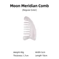 Pink resin moon-shaped meridian scalp massage comb with thick wide teeth for head therapy - Moon Meridian Comb / Regular Color (Marble)