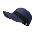 Cappello parasole in paglia blu navy con nastro nero per spiaggia e attività all'aperto - Taglia unica / Blu navy